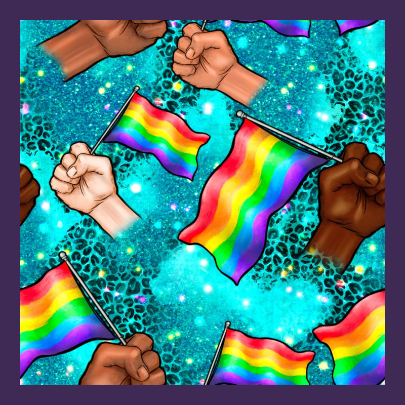 Pride Lgbtq Hands With Flag Seamless Pattern Premium Hoodie by BundleAndBundleShop | Teevron
