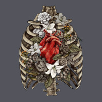 Skeleton Rib Cage Heart Vintage Hoodie | Teevron