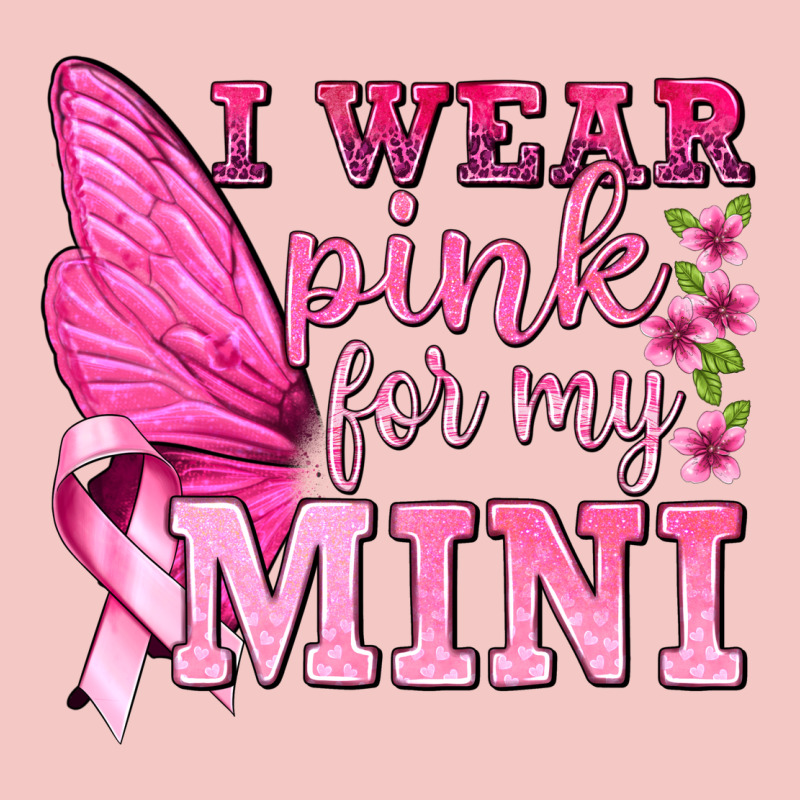 I Wear Pink For My Mini With Butterfly Urban Heavy Tee by texasbilliewilder | Teevron