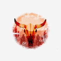 Western Cowboy Sunset Bull Skull Urban Hoodie | Teevron