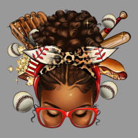 Baseball Afro Messy Bun Vintage Hoodie | Teevron