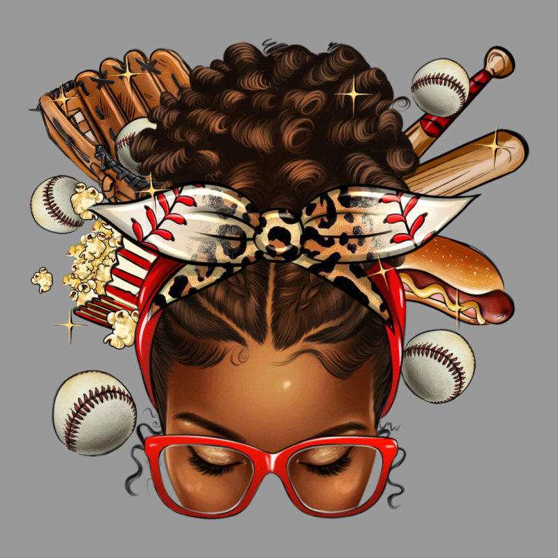 Baseball Afro Messy Bun Vintage Hoodie by texasbilliewilder | Teevron