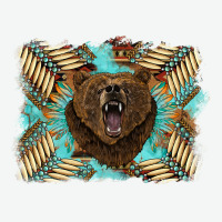 Bear Native American Background Urban Heavy Tee | Teevron