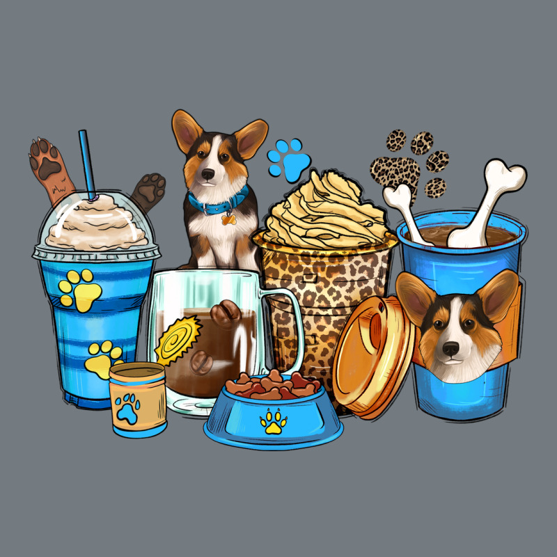 Corgi Coffee Cups Heavyweight Sweatshirt by Zillion Design Studio | Teevron