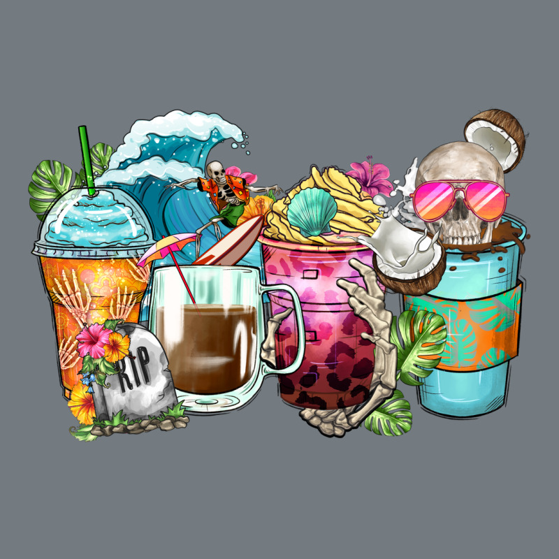 Skeleton Summer Coffee Cups Heavyweight Sweatshirt by Zillion Design Studio | Teevron