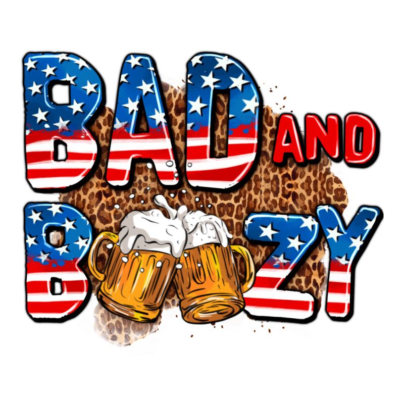 Bad And Boozy Usa Ladies Tee by AdoDesignShop | Teevron