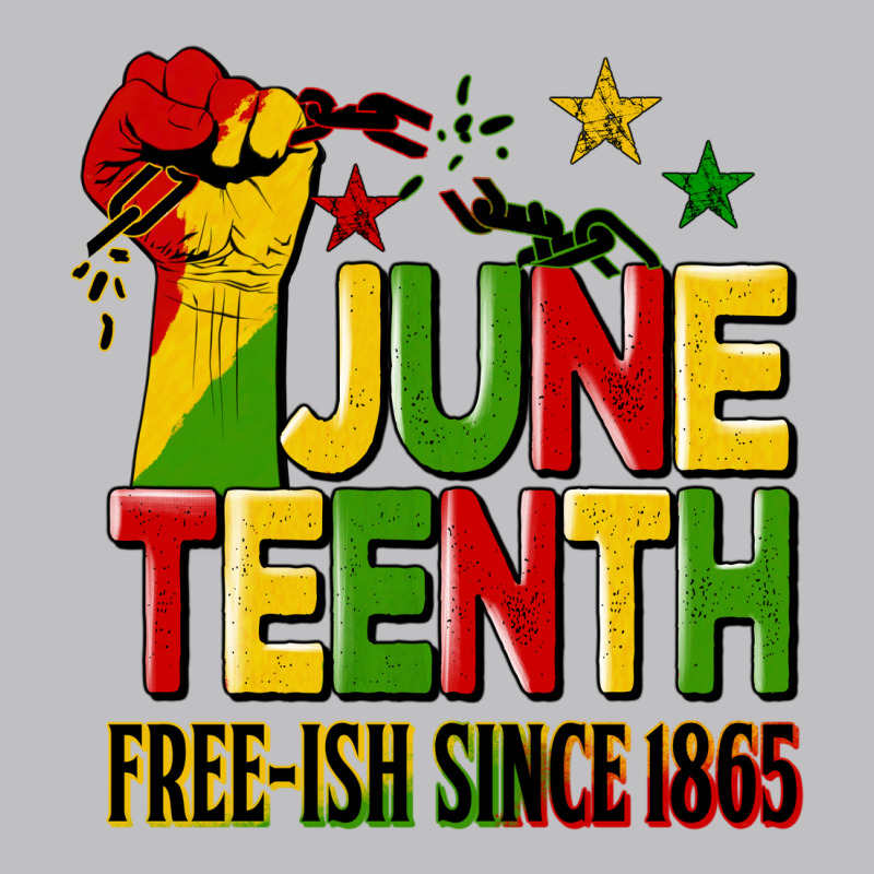 Juneteenth Fist Free Ish Since 1865 Long Sleeve Tee by HRA Design Shop | Teevron