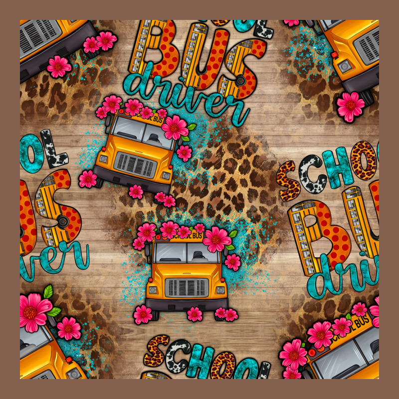 School Bus Driver And Flower Seamless Patterns Zipper Hoodie by BundleAndBundleShop | Teevron