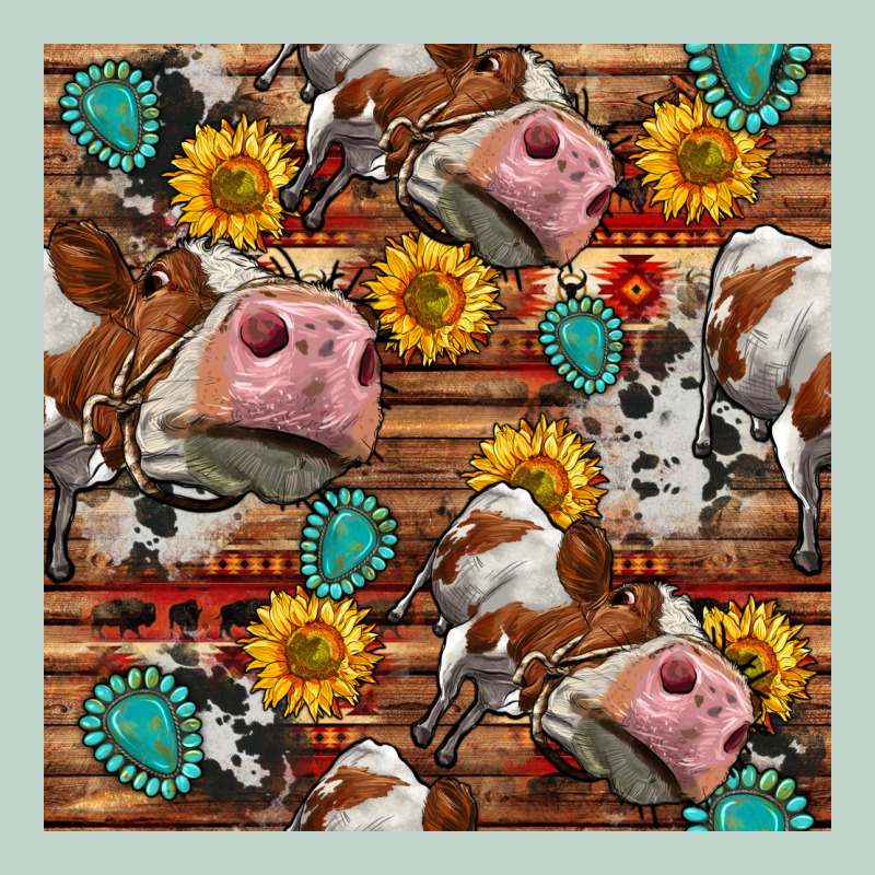 Cow And Western Seamless Pattern Zipper Hoodie by BundleAndBundleShop | Teevron