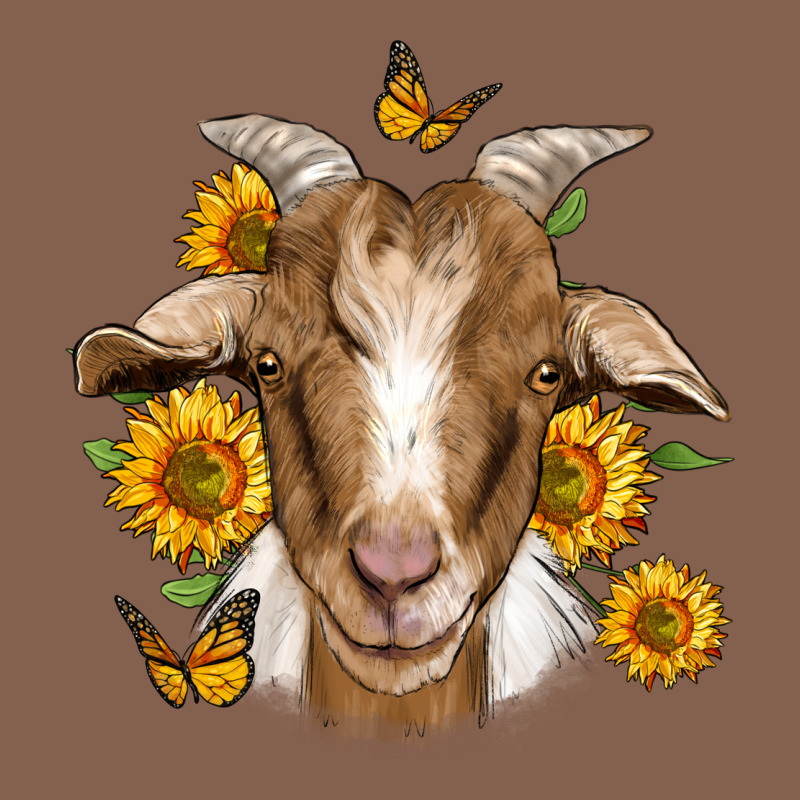 Sunflower Goat Zipper Hoodie by Jasminsmagicworld | Teevron