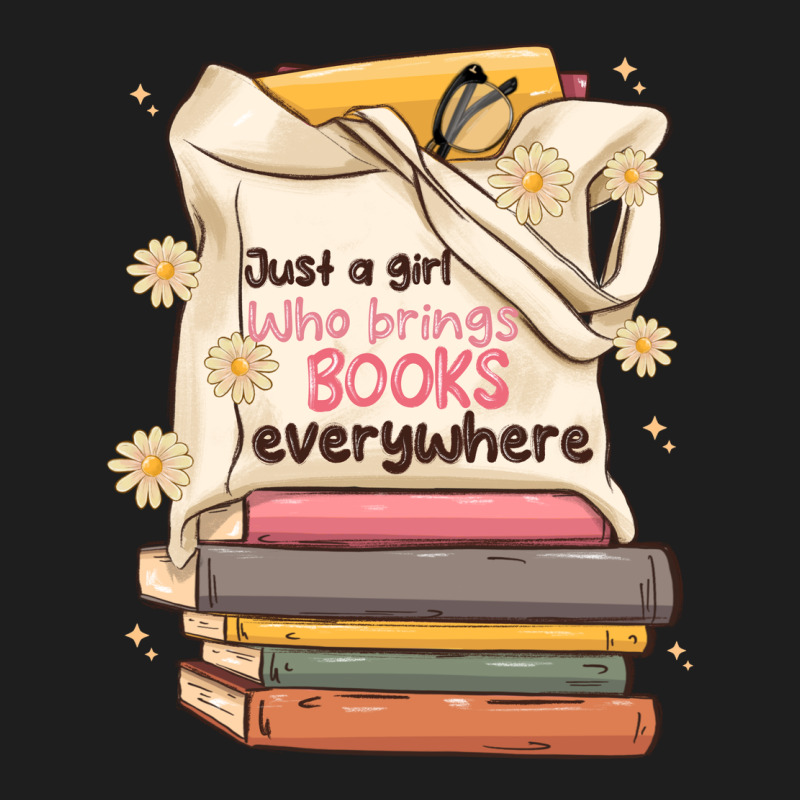 Just A Girl Who Brings Books Everywhere Heavyweight Hoodie by MaliasSmallBusiness | Teevron