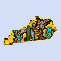 Kentucky Map Western Sunflower Pattern Urban Hoodie | Teevron