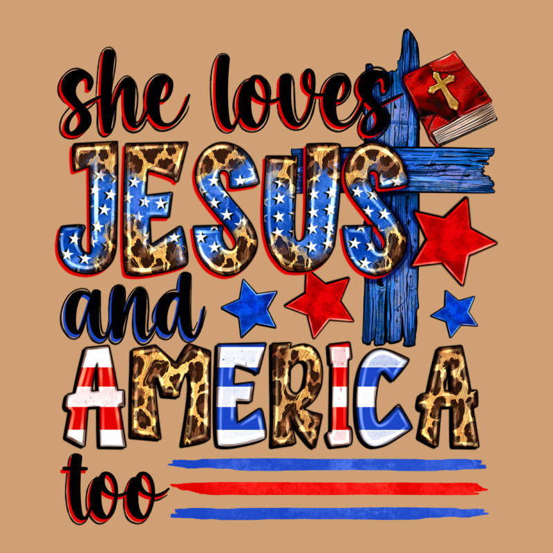 She Loves Jesus And America Too Vintage Tee by Zillion Design Studio | Teevron