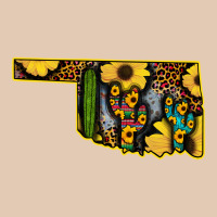 Western Oklahoma Map Sunflower Pattern Urban Hoodie | Teevron