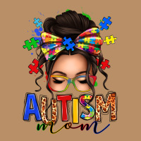 Autism Mom Afro Messy Bun (1) Vintage Hoodie | Teevron