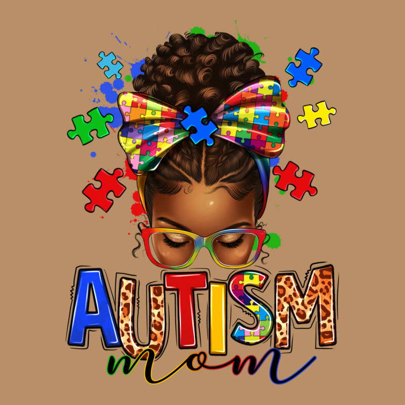 Autism Mom Afro Messy Bun Vintage Hoodie by texasbilliewilder | Teevron