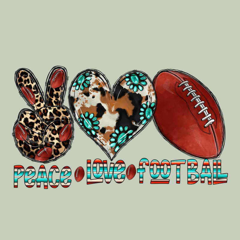 Peace Love Football Classic Tee by CowhideDigitalArt | Teevron