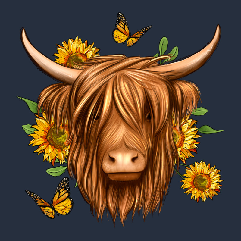 Sunflowers Long Haired Cow Zipper Hoodie by Jasminsmagicworld | Teevron