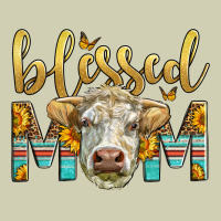 Western Blessed Mom Charolais Bull Heavy Core Tee | Teevron