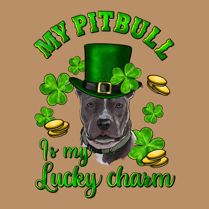 St. Patrick's Day My Pitbull Is My Lucky Charm With Hat Vintage Hoodie by RanaPortraitStore | Teevron