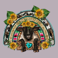 Suffolk Ewe Front Sunflowers Rainbow Vintage Tee | Teevron