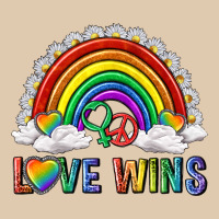 Love Wins With Daisy And Heart Heavyweight Sweatshirt | Teevron