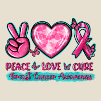 Peace Love Cure Breast Cancer Awareness Urban Heavy Tee | Teevron