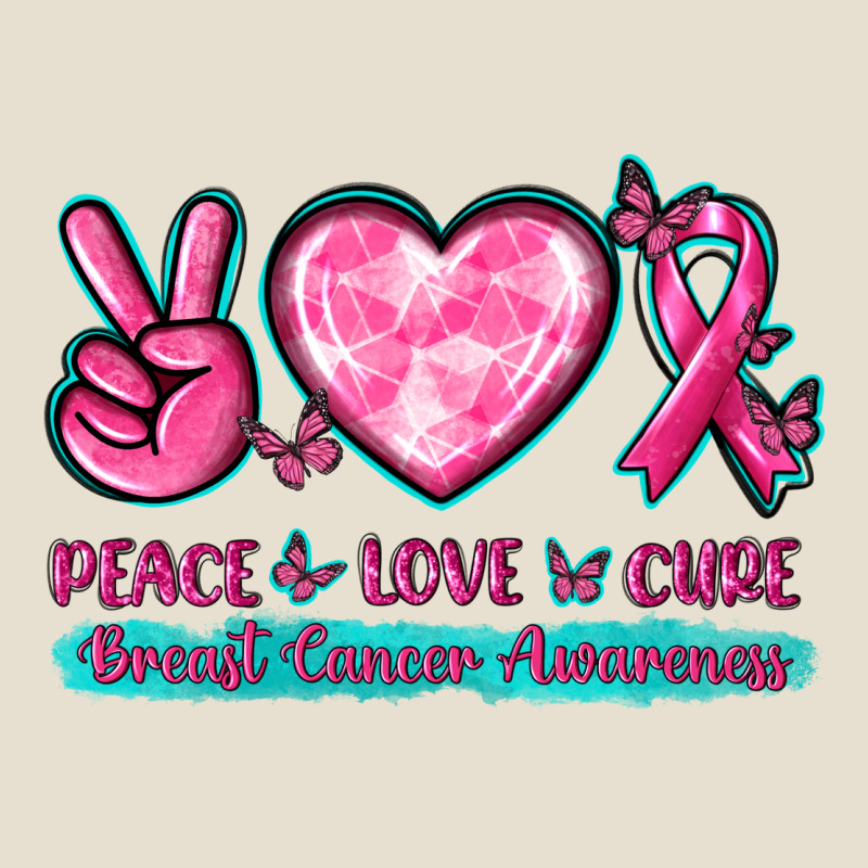 Peace Love Cure Breast Cancer Awareness Urban Heavy Tee by texasbilliewilder | Teevron