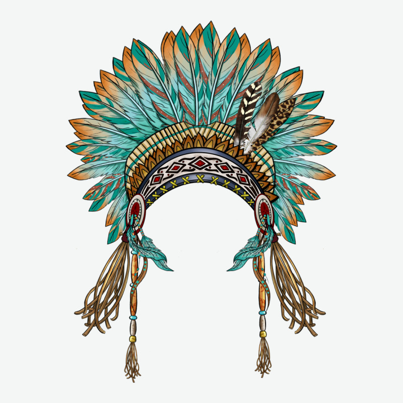 Native American Headdress Turquise Urban Heavy Tee by BarkalooDesign | Teevron