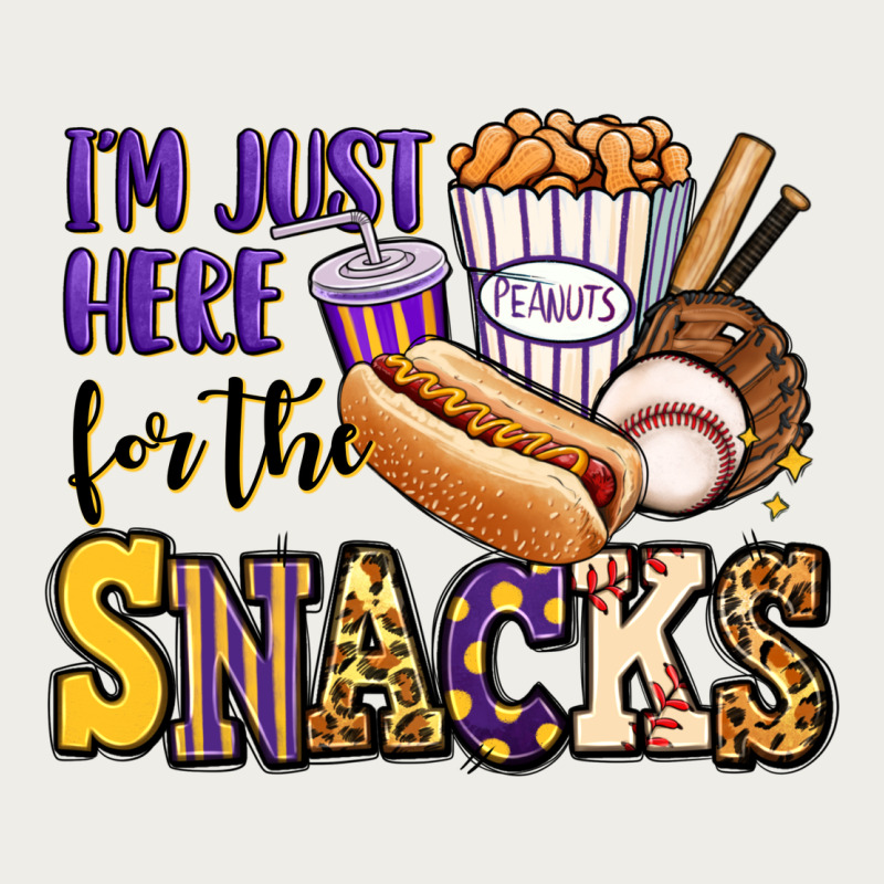 I'm Just Here For The Snacks Baseball Purple And G Zipper Hoodie by Jasminsmagicworld | Teevron