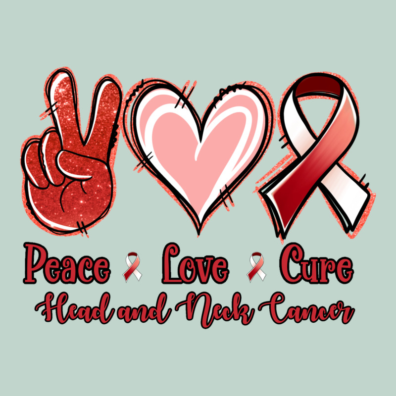 Peace Love Cure Head And Neck Cancer Zipper Hoodie by Jasminsmagicworld | Teevron