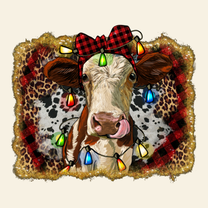 Heifer Cow Christmas Western Background Vintage Tee by RanaPortraitStore | Teevron
