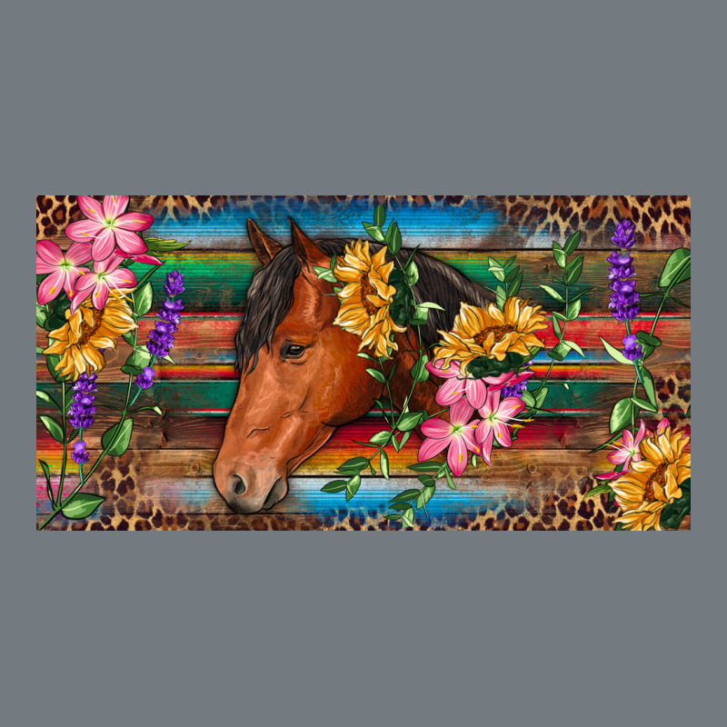 Brown Horse With Flowers And Leopard Heavyweight Sweatshirt by RanaPortraitStore | Teevron