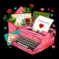 Pink Typewriter And Letters Zipper Hoodie | Teevron