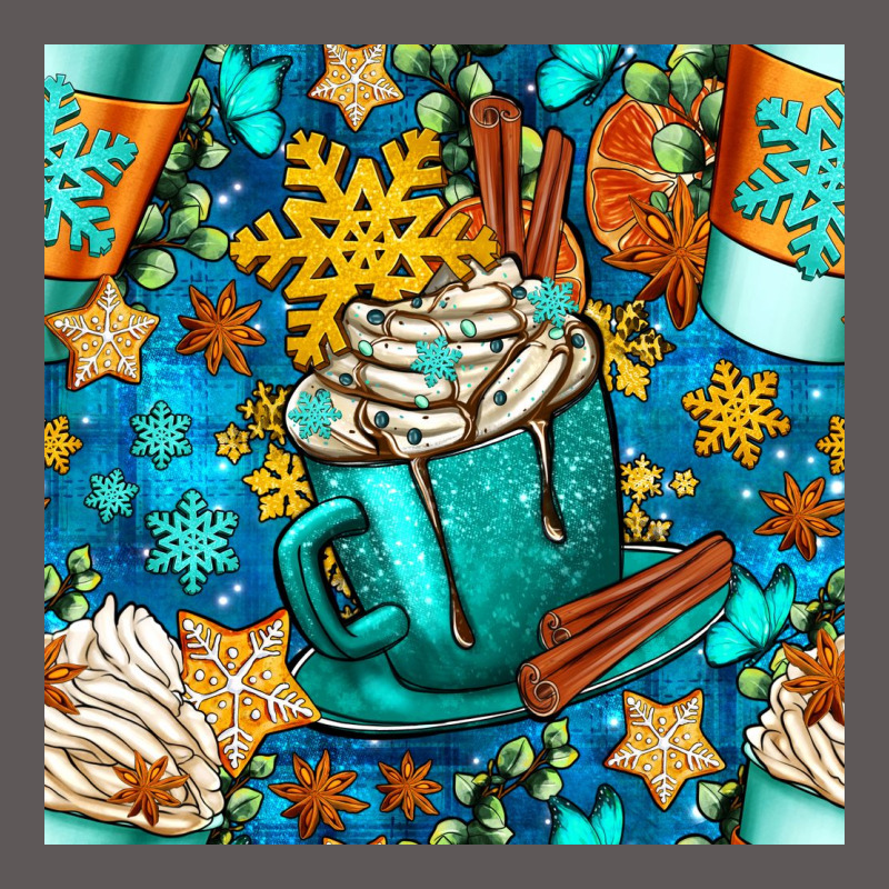 Winter Coffee Cups And Snow With Plaid Seamless Pattern Bbs Premium Hoodie by BundleAndBundleShop | Teevron