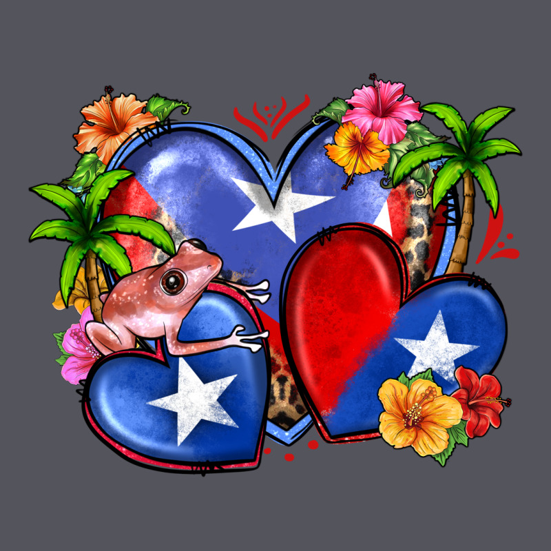 Puerto Rico Hearts Vintage Hoodie by Zillion Design Studio | Teevron