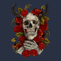 Bull Human Skull With Roses Heavyweight Sweatshirt | Teevron