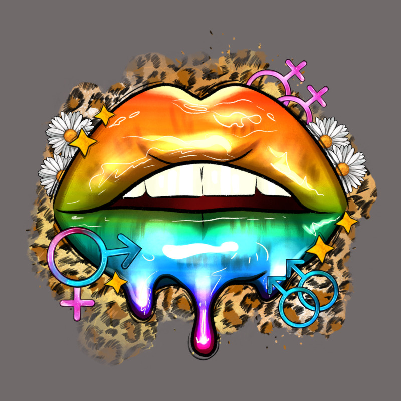Rainbow Lips Urban Heavy Tee by Zillion Design Studio | Teevron