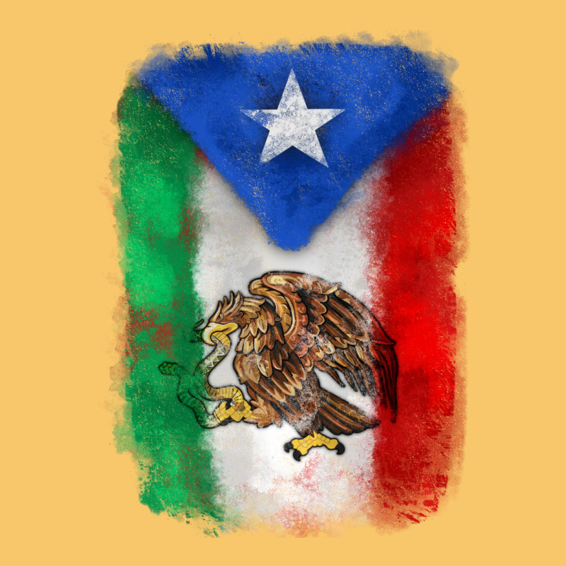 Mexico And Puerto Rico Flag Vintage Hoodie by Zillion Design Studio | Teevron