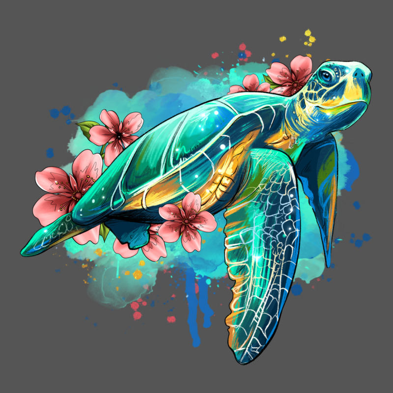 Floral Turtle Zipper Hoodie by Jasminsmagicworld | Teevron