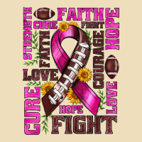 Breast Cancer American Football Ribbon Love Cure Fight Bbs Premium Hoodie | Teevron