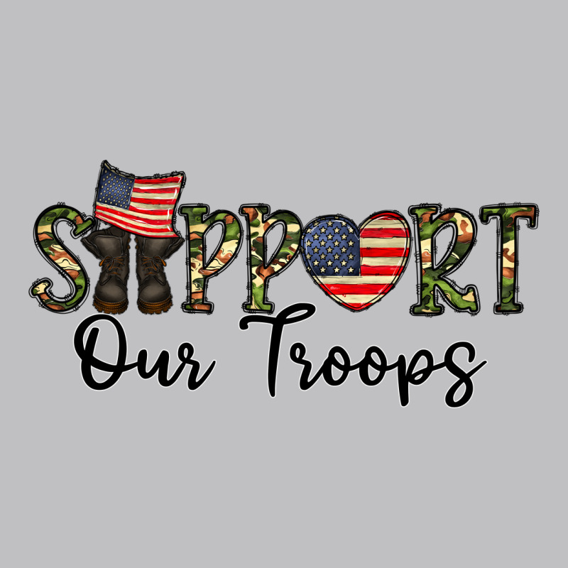 Support Our Troops Long Sleeve Tee by CowhideDigitalArt | Teevron
