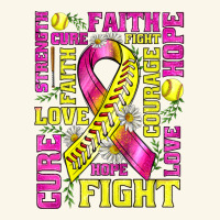 Breast Cancer Softball Ribbon Love Cure Fight Bbs Premium Hoodie | Teevron