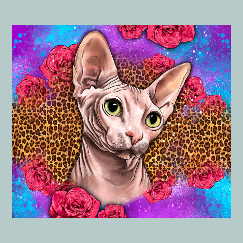 Purple Glitter Roses Sphynx Cat Heavy Core Tee by LillyAllenDesigns | Teevron
