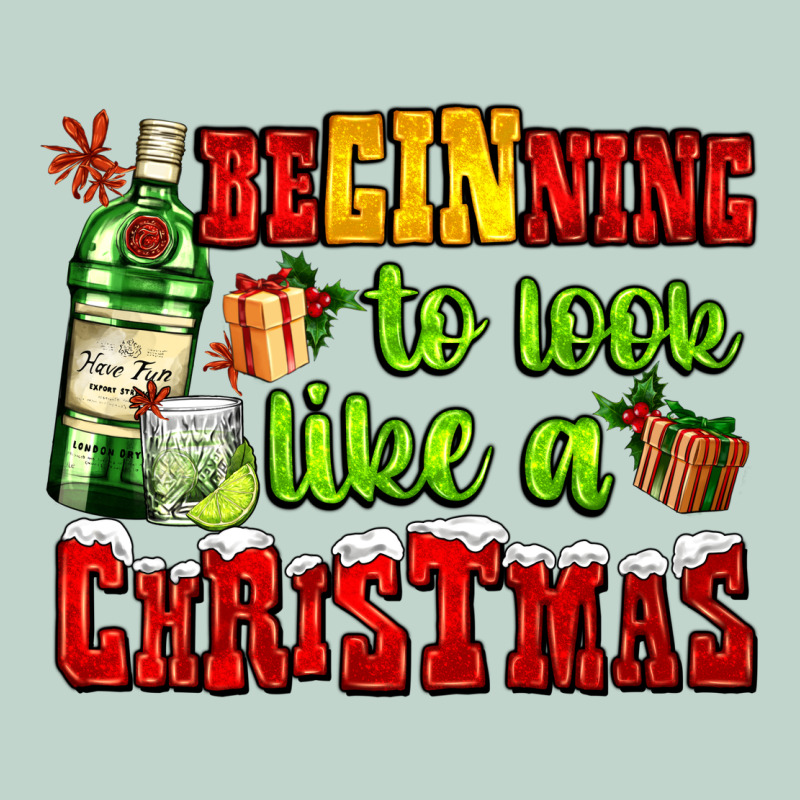 Beginning To Look Like A Christmas With Gin And Gifts Zipper Hoodie by AdoDesignShop | Teevron