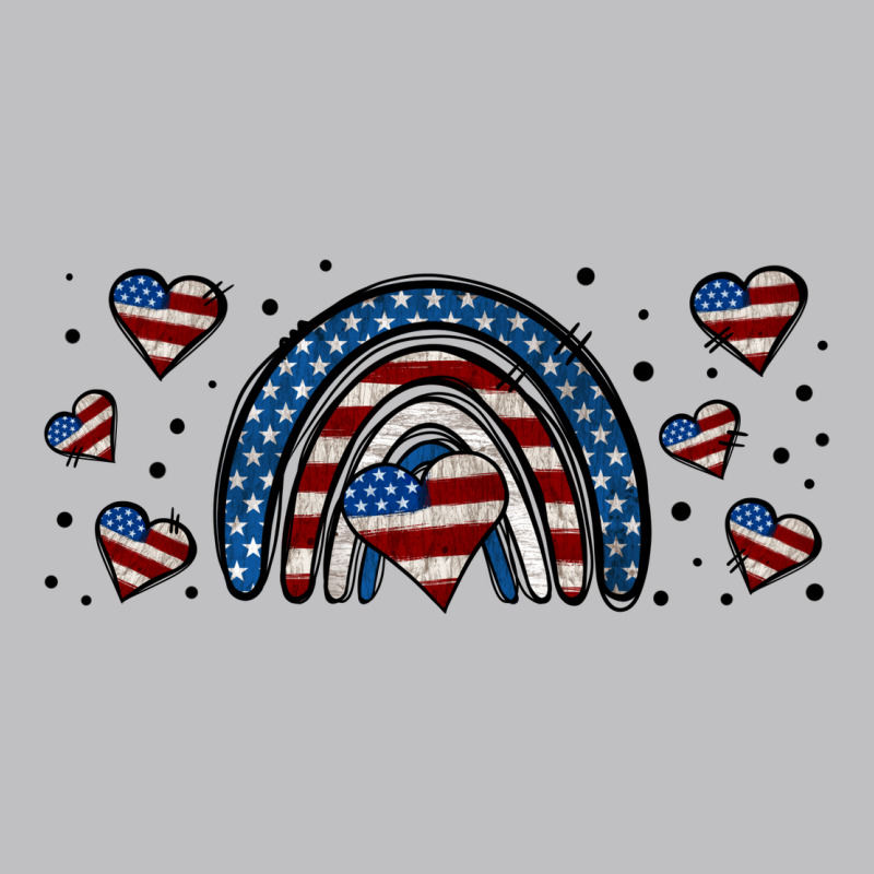 American Flag Rainbow 16oz Libbey Cup Long Sleeve Tee by HRA Design Shop | Teevron