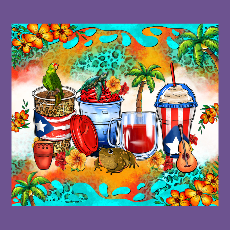 Puerto Rico Coffee Cups Vintage Tee by Zillion Design Studio | Teevron