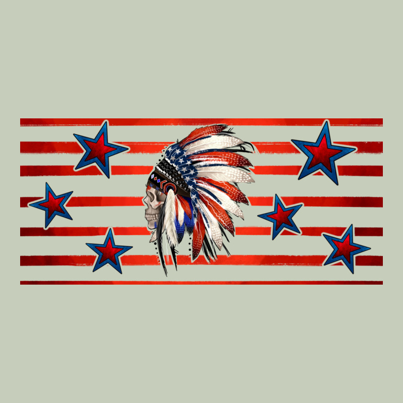 Patriotic Native American Headdress 16oz Libbey Cup Long Sleeve Tee by HRA Design Shop | Teevron