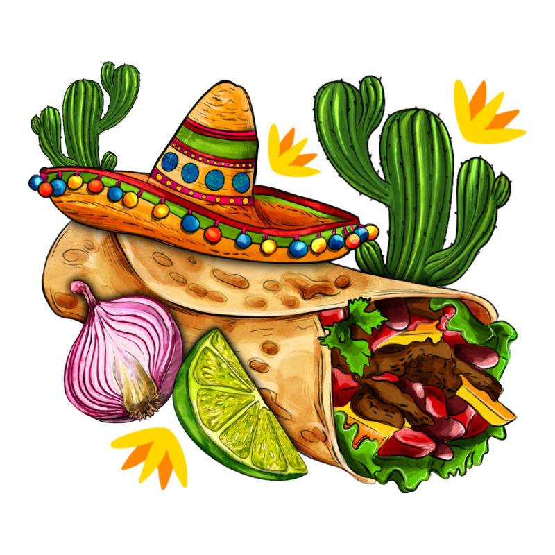 Burrito  With Sombrero And Union With Cactus Premium Hoodie by AdoDesignShop | Teevron