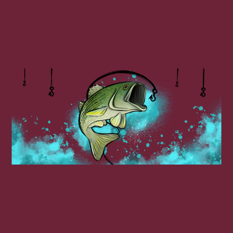 Jumping Bass Fishing 16oz Libbey Cup Long Sleeve Tee by HRA Design Shop | Teevron
